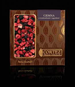 Czekolada ciemna 60% z truskawkami i jagodami 85g